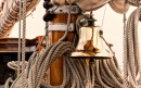 Bell on a Vintage Sailboat
