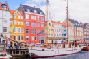 Nyhavn Harbor, Copenhagen, Denmark