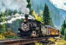 Steam Train of Durango & Silverton RR, Colorado, USA